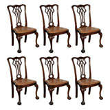 Set of Six Chippendale Style Chairs 9
