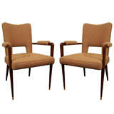 FIne Pair of Armchairs by Leleu