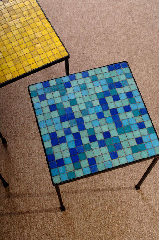 Mid-20th Century Set of three 50s Murano glass mosaic tables