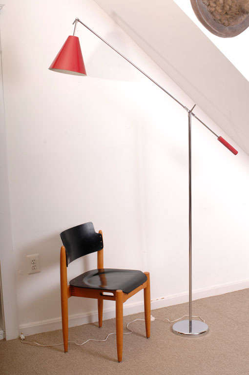 Robert Sonneman boom single arm floor lamp