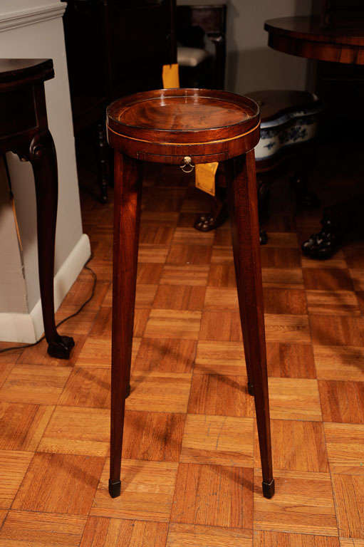 19th Century Unusual Flame Mahogany Port or Candle Stand