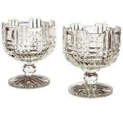 Pair of Irish Glass Sweetmeat Bowls