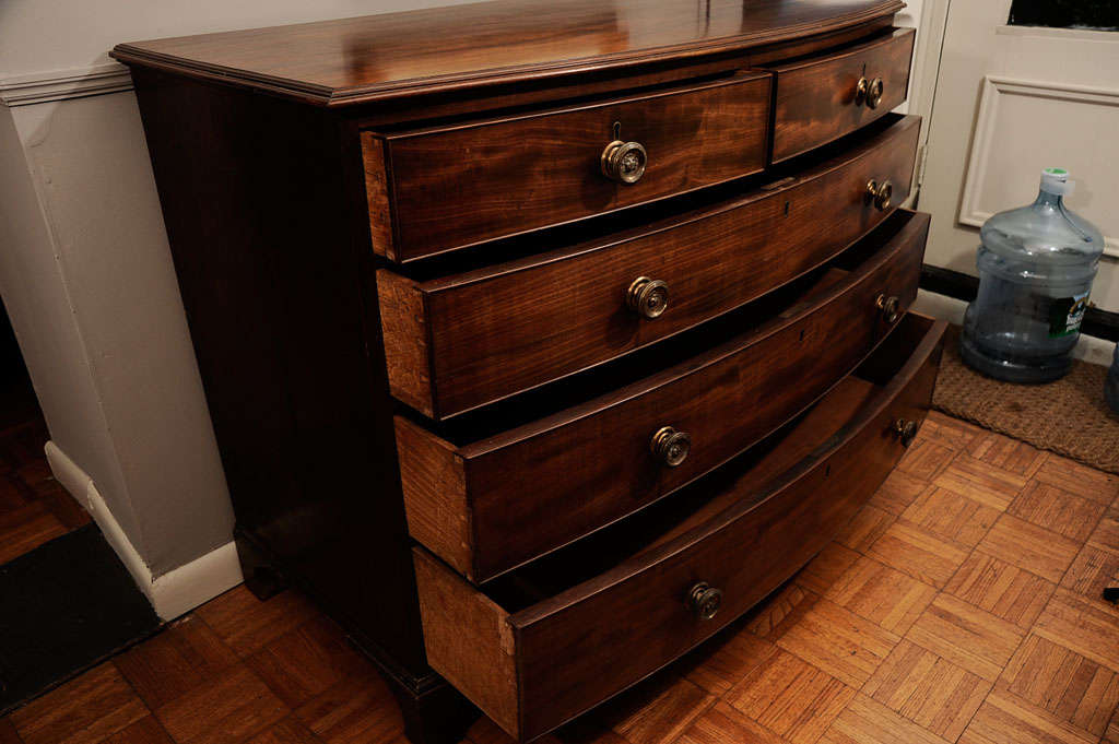 Regency Bow Front Chest of Drawers For Sale at 1stDibs