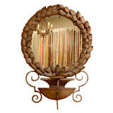 Iron Sconce With Original Mirror