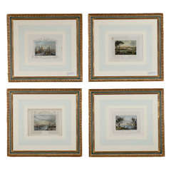 Set of 4 Antique Tombleson Landscapes c.1833-34