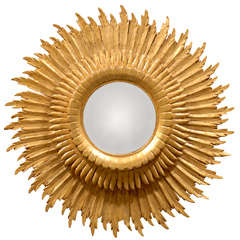 French Sunburst  Convex Mirror