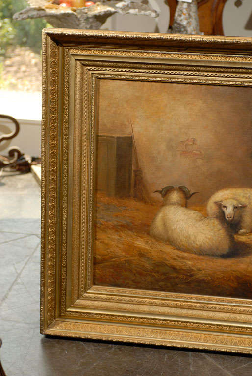 large sheep painting