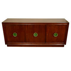 Buffet, Credenza, With Green Glass Pulls