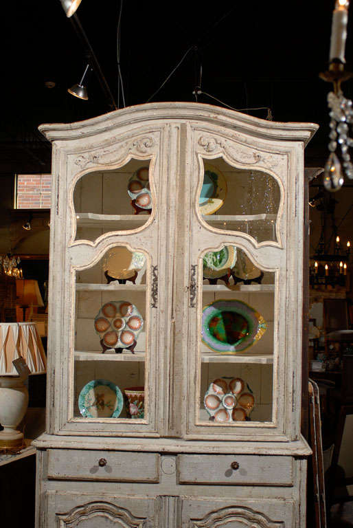 19th Century French Painted Buffet a Deux Corps