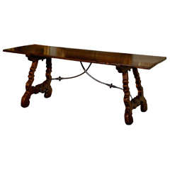 Catalan Oak Trestle Table