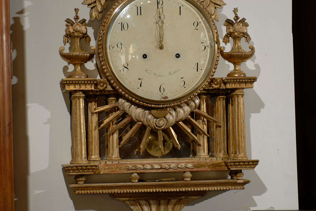 Carved Swedish Cartel Clock