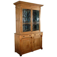 French Bookcase with Glass Doors, Circa 1880