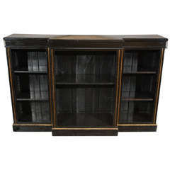 Antique English Ebonized Bookcase, Circa 1880