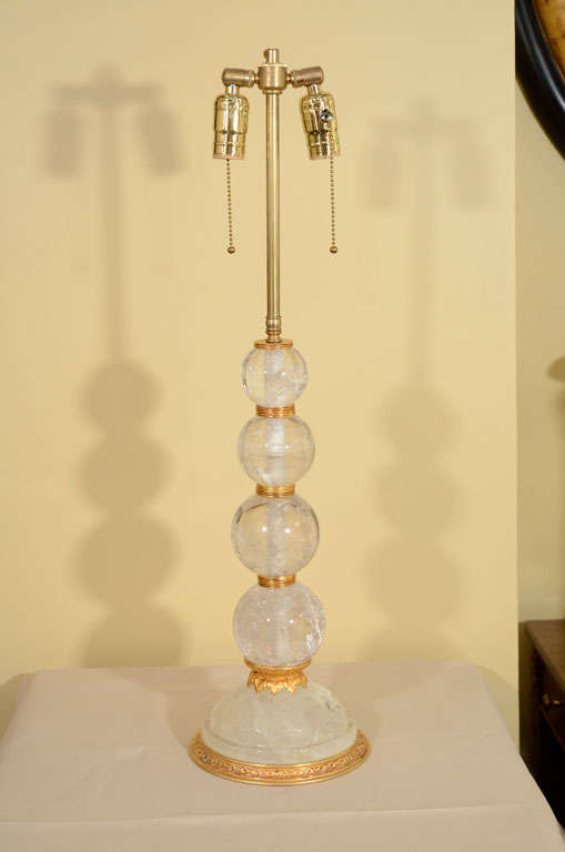 Rock crystal table lamps