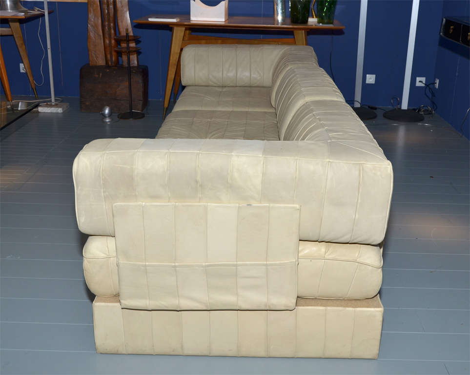 Leather 1970-1980 Three-Piece Sofa Edited by De Sede For Sale