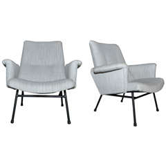 Two 1950s "SK 660" Armchairs by P. Guariche Edited by Steiner