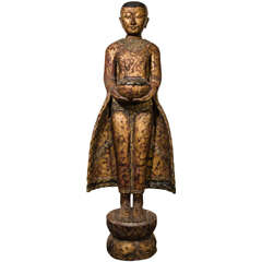 Standing Monk On Lotus Leaf