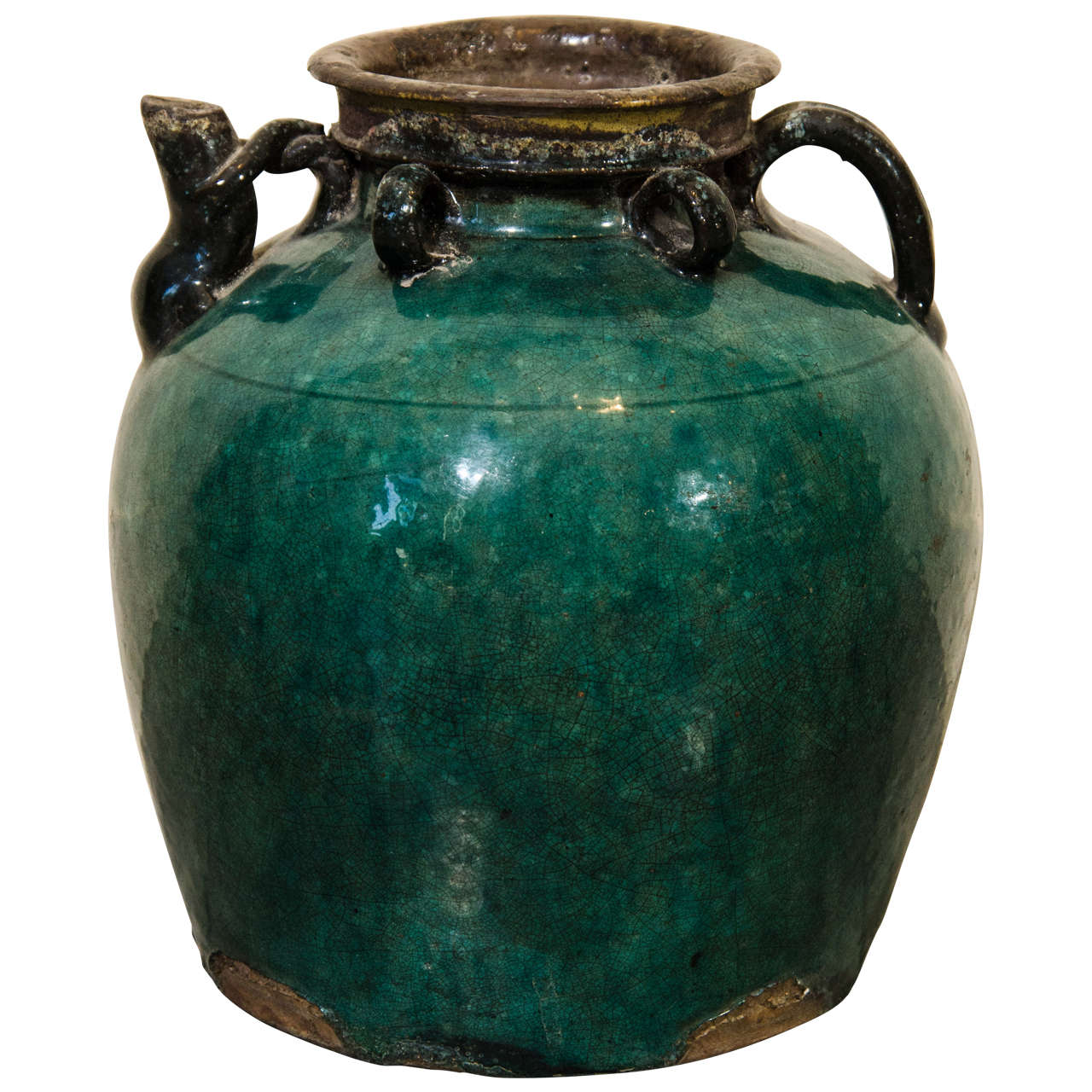 Antique Ceramic Wine Jar at 1stDibs