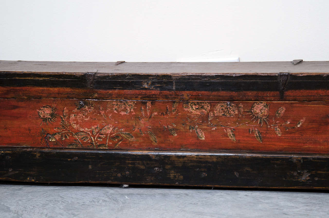 Pine 19th Century Chinese Scroll Box For Sale