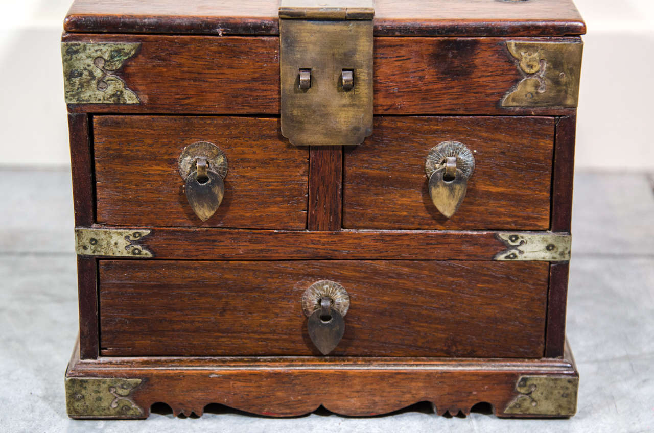 19th Century Rosewood Jewelry Box 1