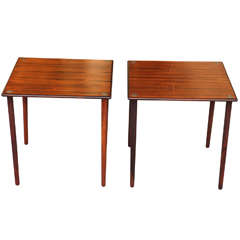 Pair of Danish Modern Side Tables of Finely Figured Rosewood
