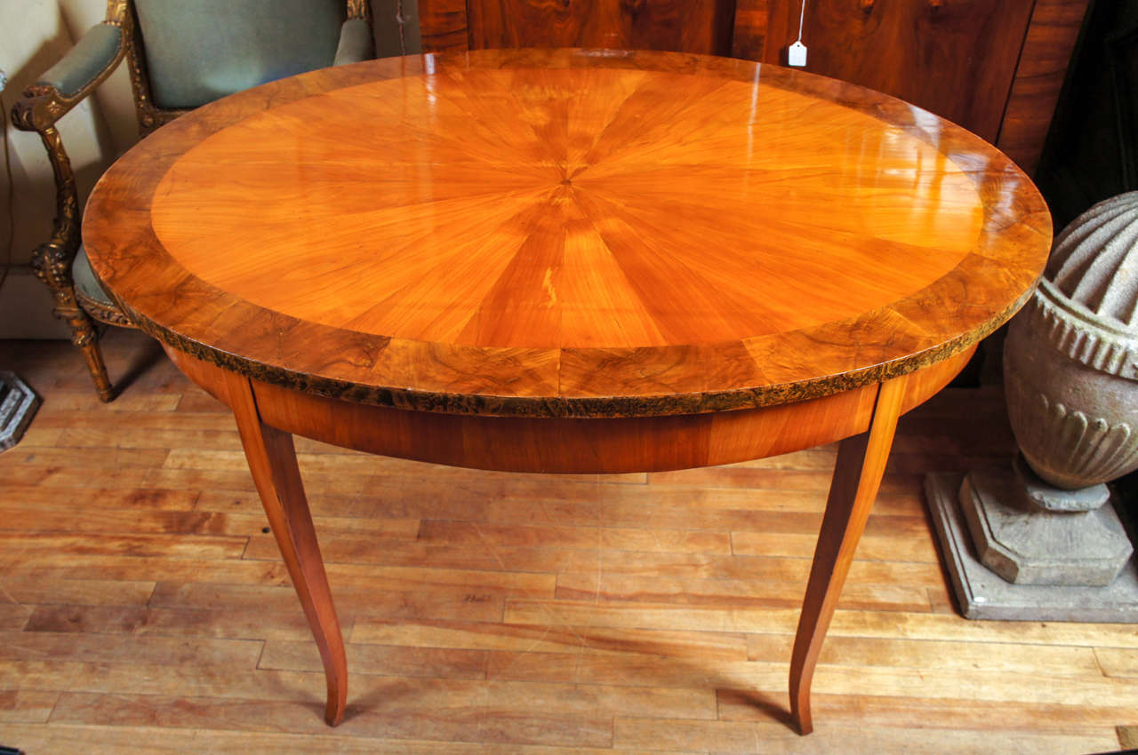 Fine 19th C Austrian Biedermeier Oval  Center Table In Excellent Condition In Hudson, NY