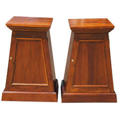 A Vintage Pair of Egyptian Revival Night Stands or End Tables