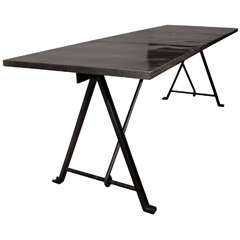 Iron Leg Rubbertop Table