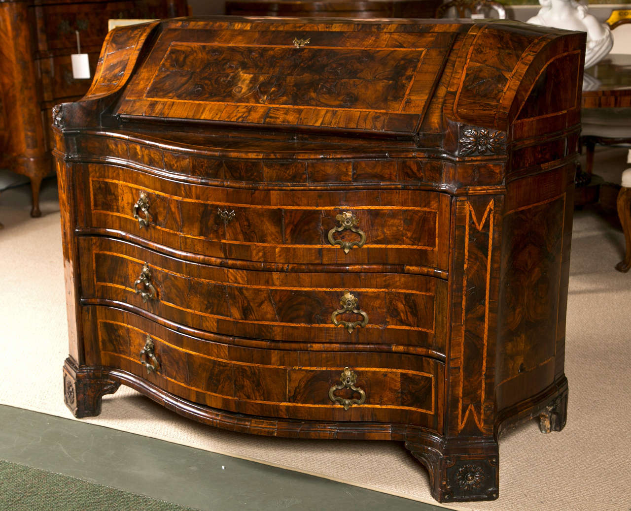 A Northern Italian Late Baroque Slant Front Desk