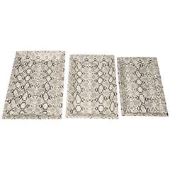 Set of Three Python Print Nesting Trays in the Style of Karl Springer