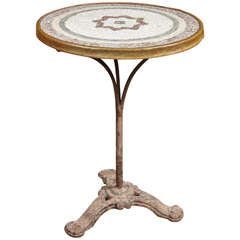 French Bistro Table With Terrazzo Top