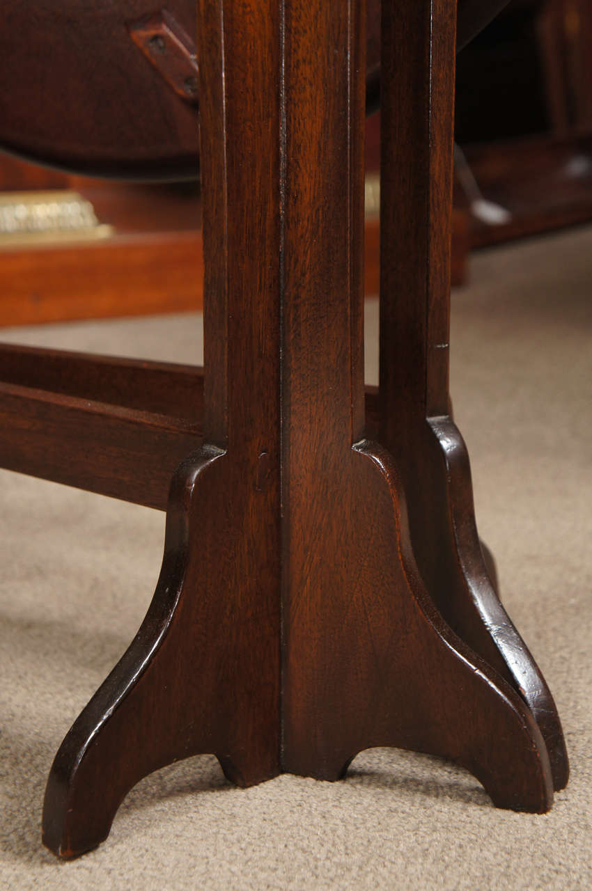 George III style mahogany fold up side table 1