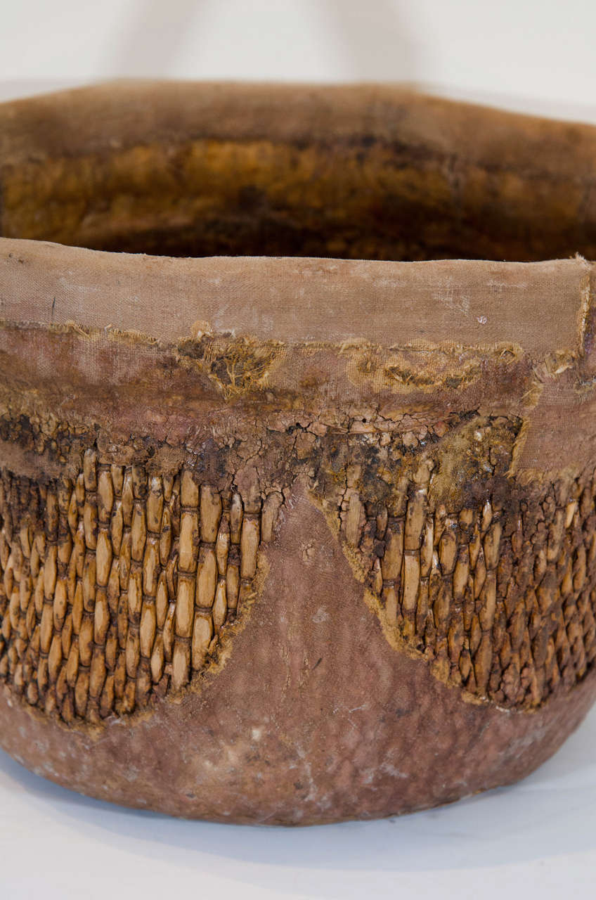 Antique Chinese Willow & Clay Baskets In Good Condition In New York, NY