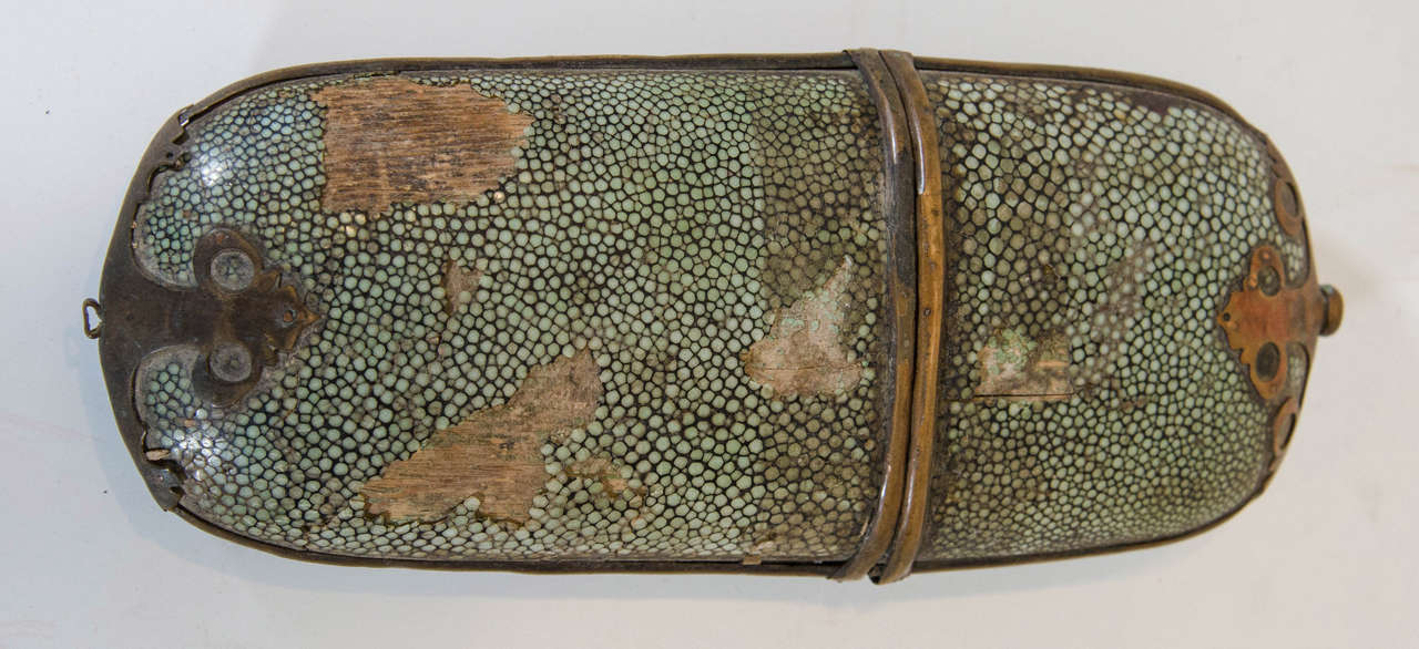 Chinese Antique Eyeglasses with Shagreen Case