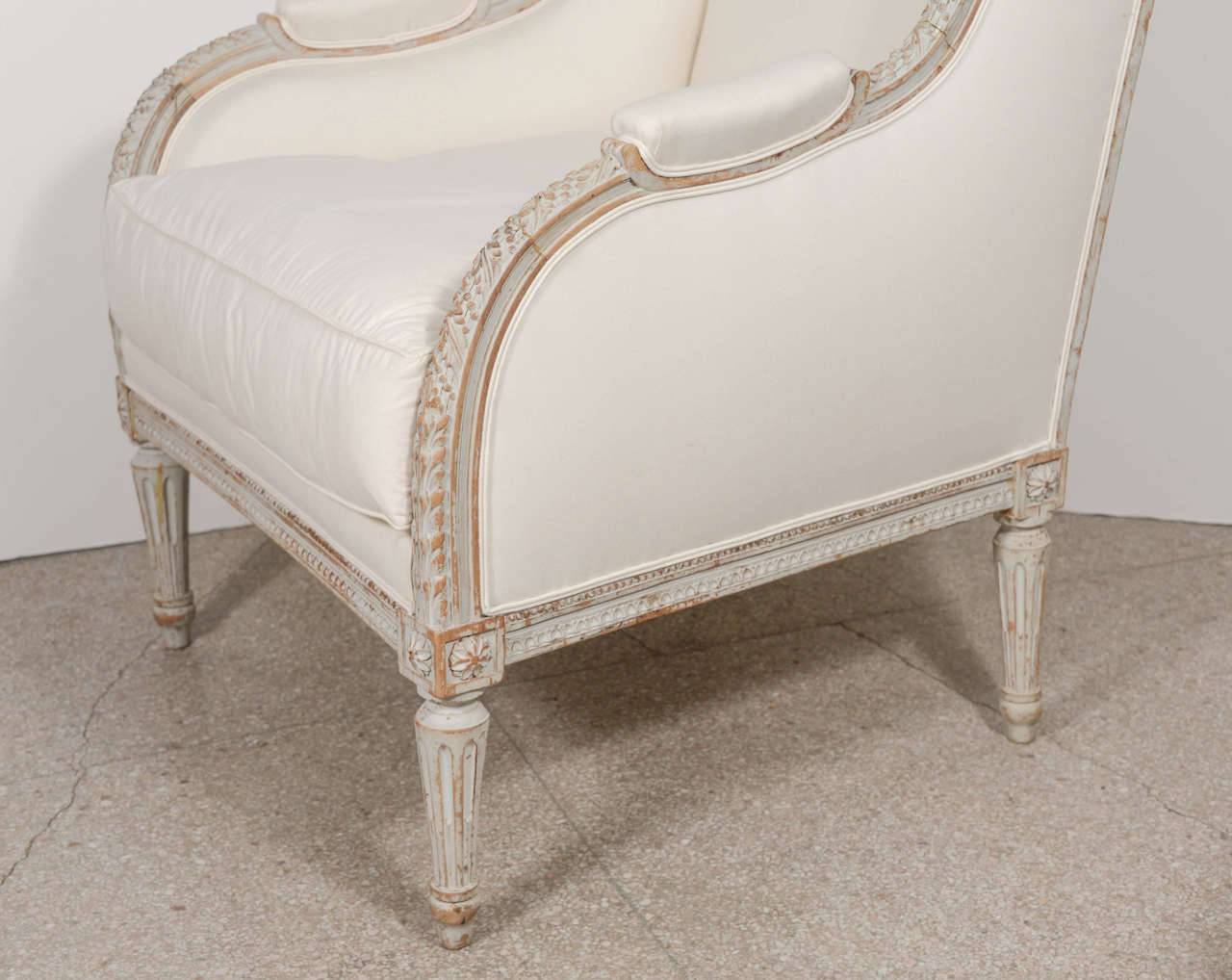 Paint French 19th Century Bergere For Sale