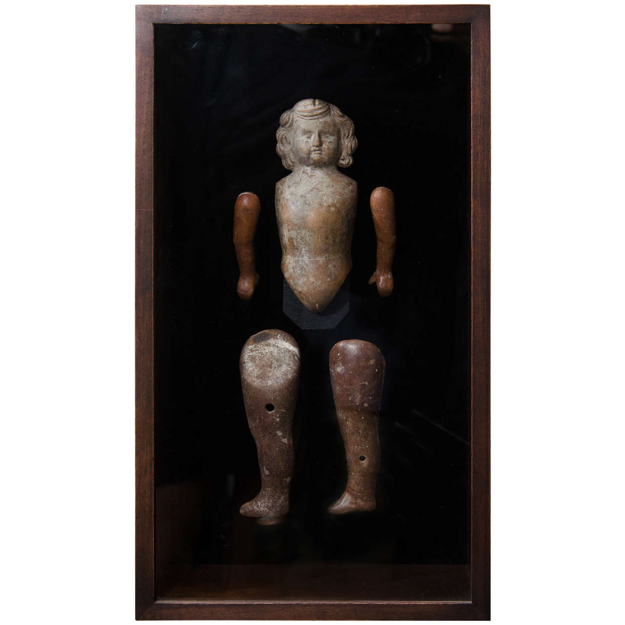 18th Century Mexican Terracotta Doll Statue For Sale