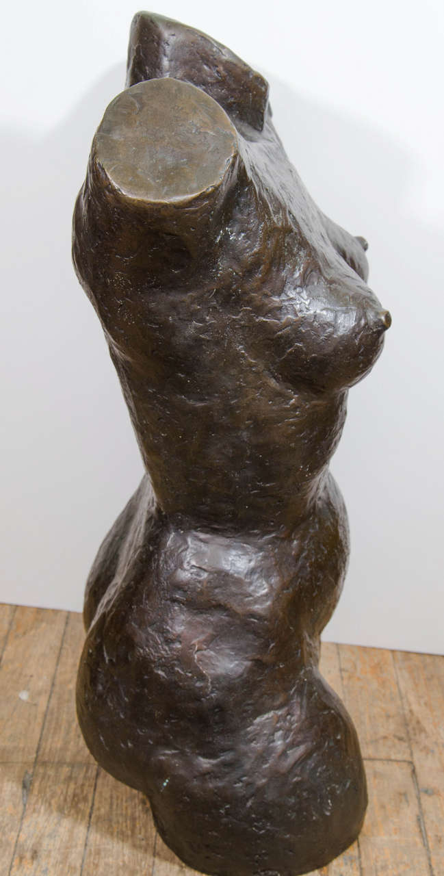 Late 20th Century Bronze Nude Torso after Aristide Maillol