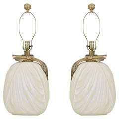 Vintage Pair of Large Hollywood Regency Style Chapman Table Lamps 8