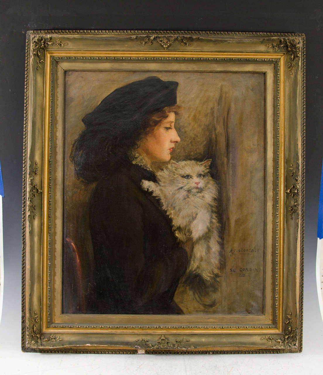 Stella C. Condon 'The Aristocrats' Oil on Canvas