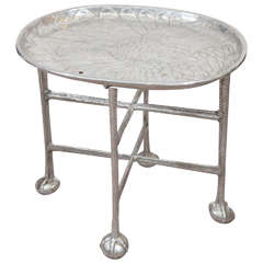 Arthur Court Aluminum Platter on Stand 5