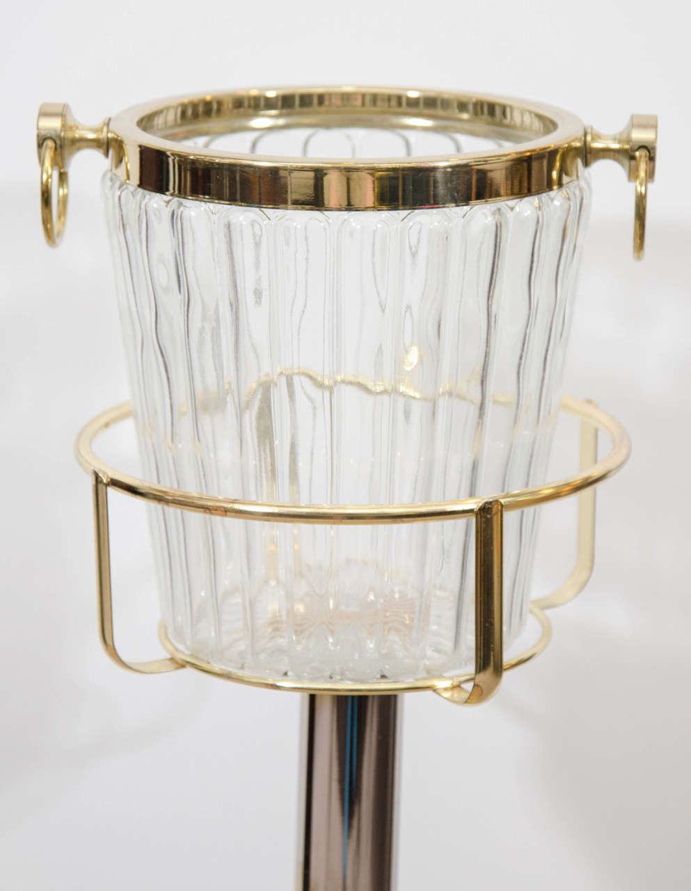 gold champagne bucket with stand