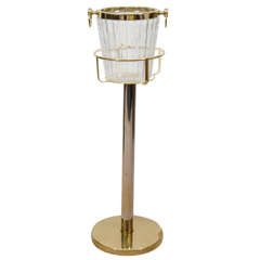 Retro Ice Bucket Champagne Bucket and Brass Stand