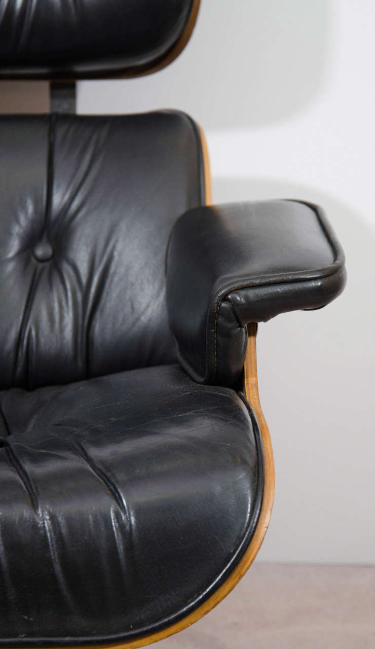 20th Century Midcentury Eames Style Lounge Chair and Ottoman