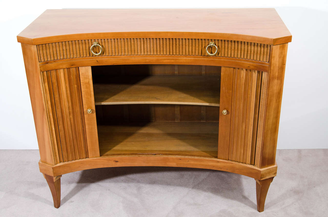 Mid-Century Modern Midcentury Tambour Door Cabinet by Baker