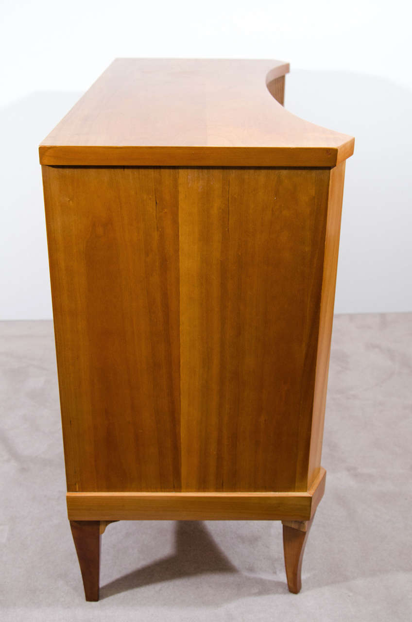Wood Midcentury Tambour Door Cabinet by Baker