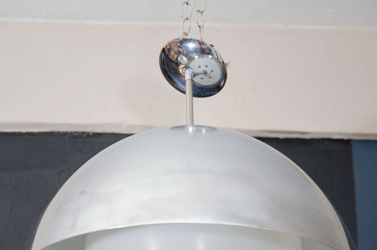 Mid-Century Modern Dome Pendant Light by Paul Mayen In Good Condition In New York, NY
