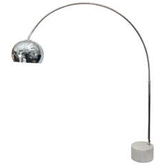 Midcentury Arching Floor Lamp in the Manner of Arco