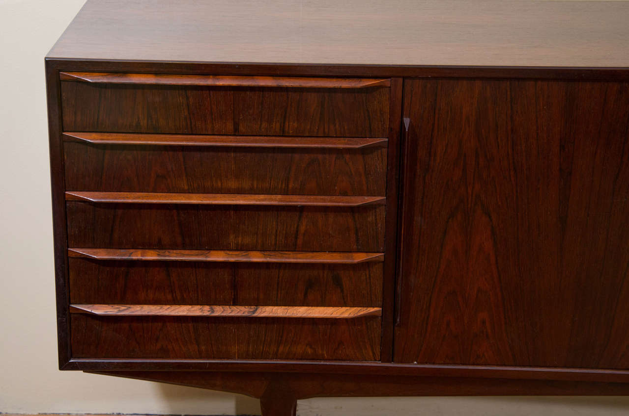 Midcentury Arne Vodder Rosewood Credenza In Good Condition In Astoria, NY