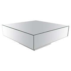 Midcentury Cube Style Mirrored Coffee or Cocktail Table 4