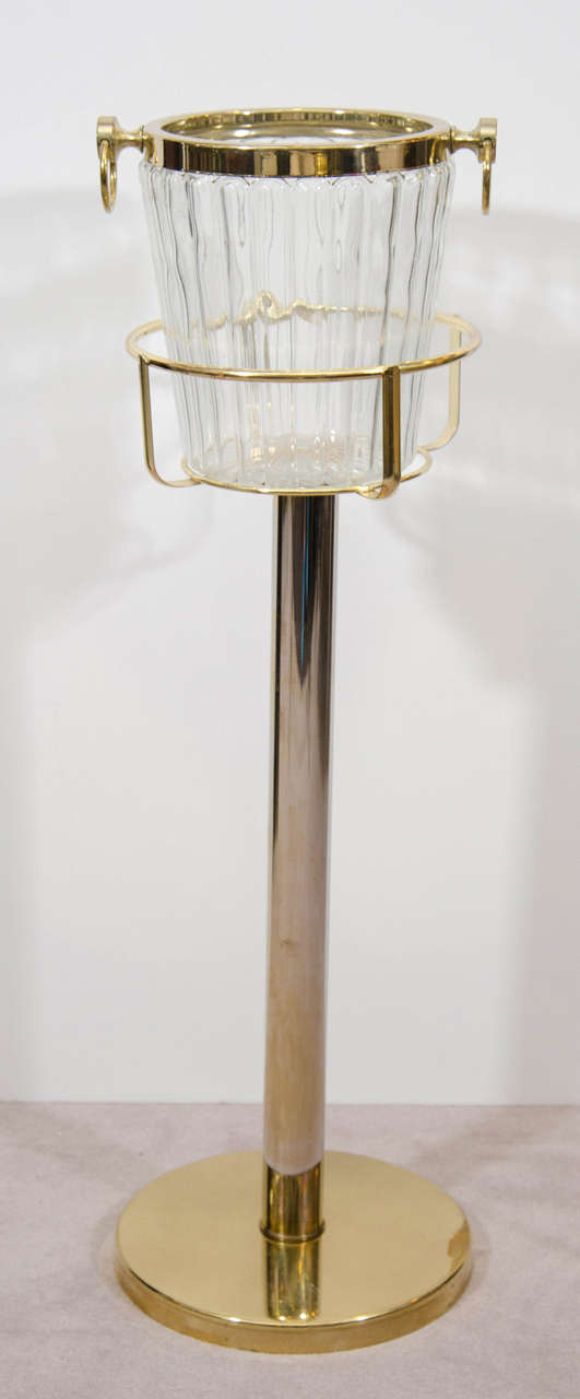 Ice Bucket Champagne Bucket and Brass Stand at 1stDibs vintage